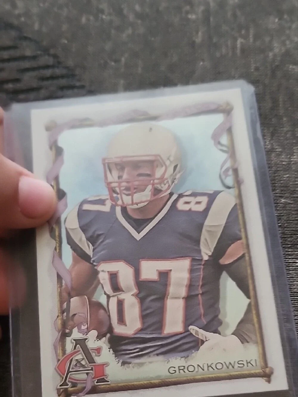 Topps Football Card Sleeve with Clear Front and Purple Accents